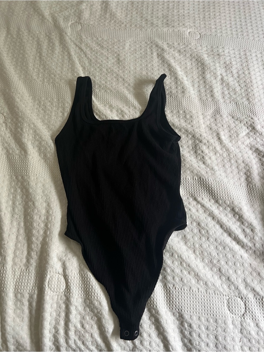 American Eagle Outfitters Black Ribbed Tank Bodysuit